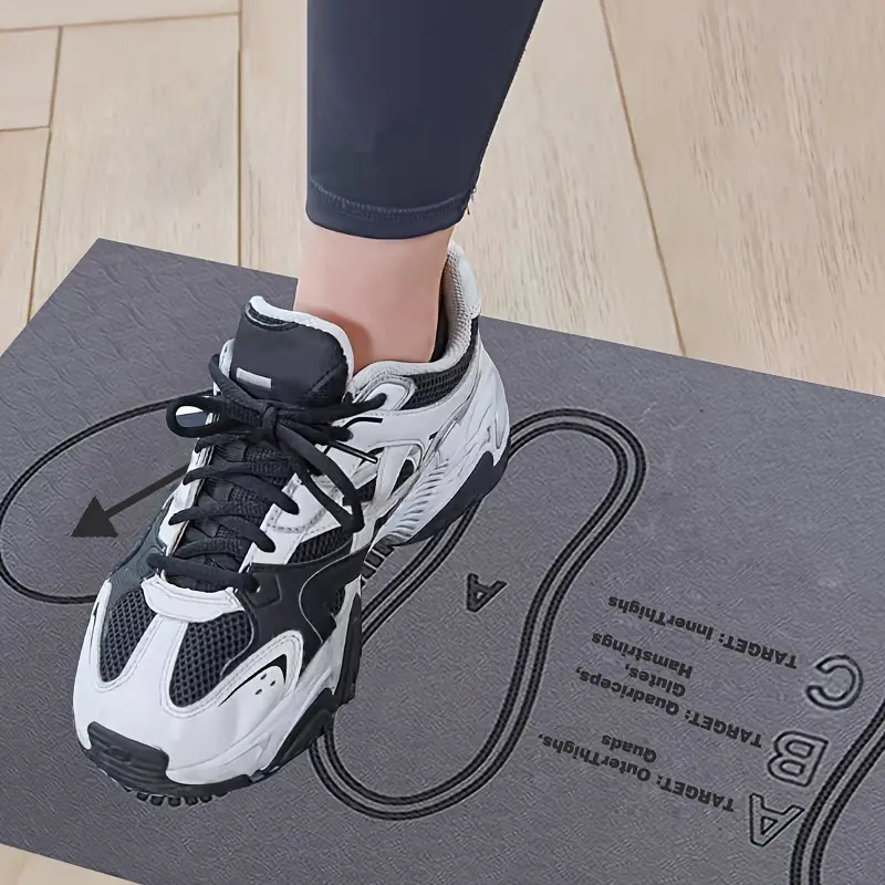 Multi-Functional TPE Exercise Mat for Adults - Non-Slip Squat Positioning Pad for Targeted Leg, Hip, & Glute Muscles Training - Ideal for Jump Rope, Pilates, Yoga, Kettlebell & Weightlifting Workouts