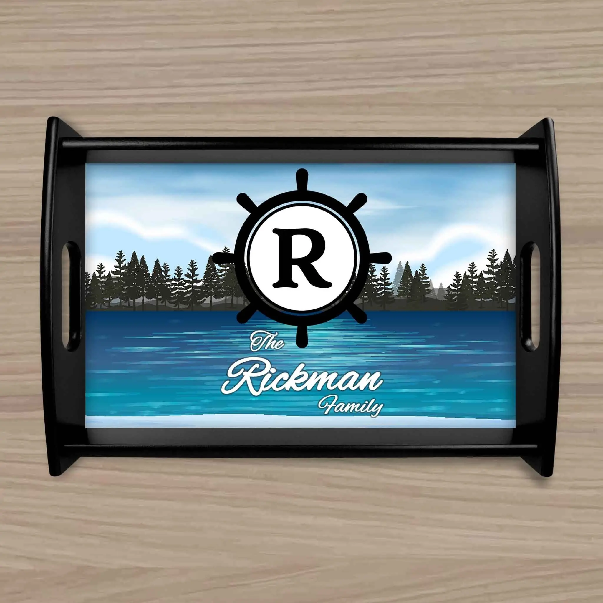 Custom Wood Serving Tray | Persoanlized Kitchen Accessories | The Lake