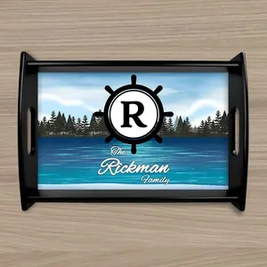Custom Wood Serving Tray | Persoanlized Kitchen Accessories | The Lake