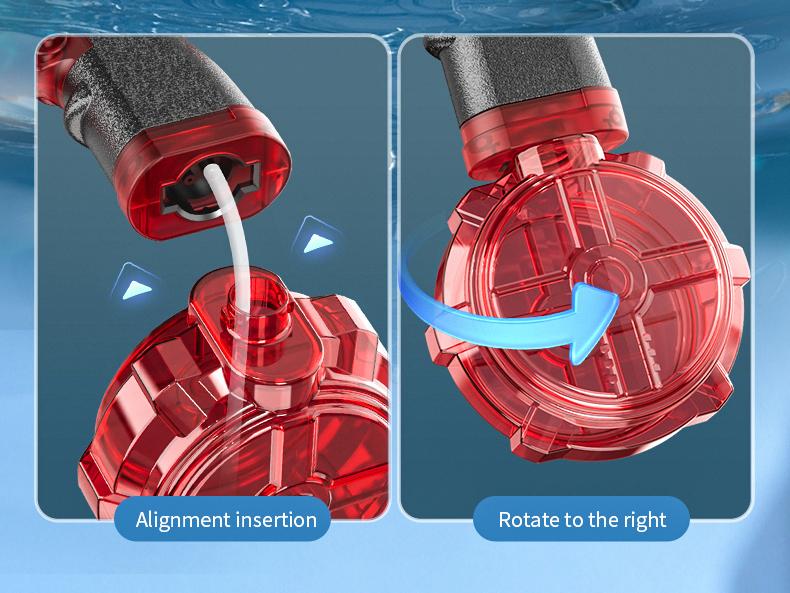 2026 Ultimate Battle Powerful Electric Water Gun, IP67 Waterproof, Automatic Squirt Pistol with Glowing Realistic Muzzle 320cc Strong Outdoor Toy forKids, Summer Fun Water Gun