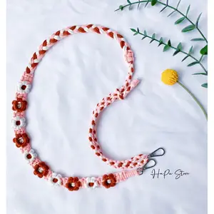 [NEW] Handmade Daisy Macrame Multi-Purpose Strap for Phone, Bag & Camera 3