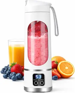 Portable Ultimate Blender! USB Rechargeable & Compact for Smoothies On-The-Go - Perfect Travel, Back To School & Gym! Leak Proof Design, Makes Shakes & Baby Food in Seconds cup juicer rechargeable mini blender vegetable