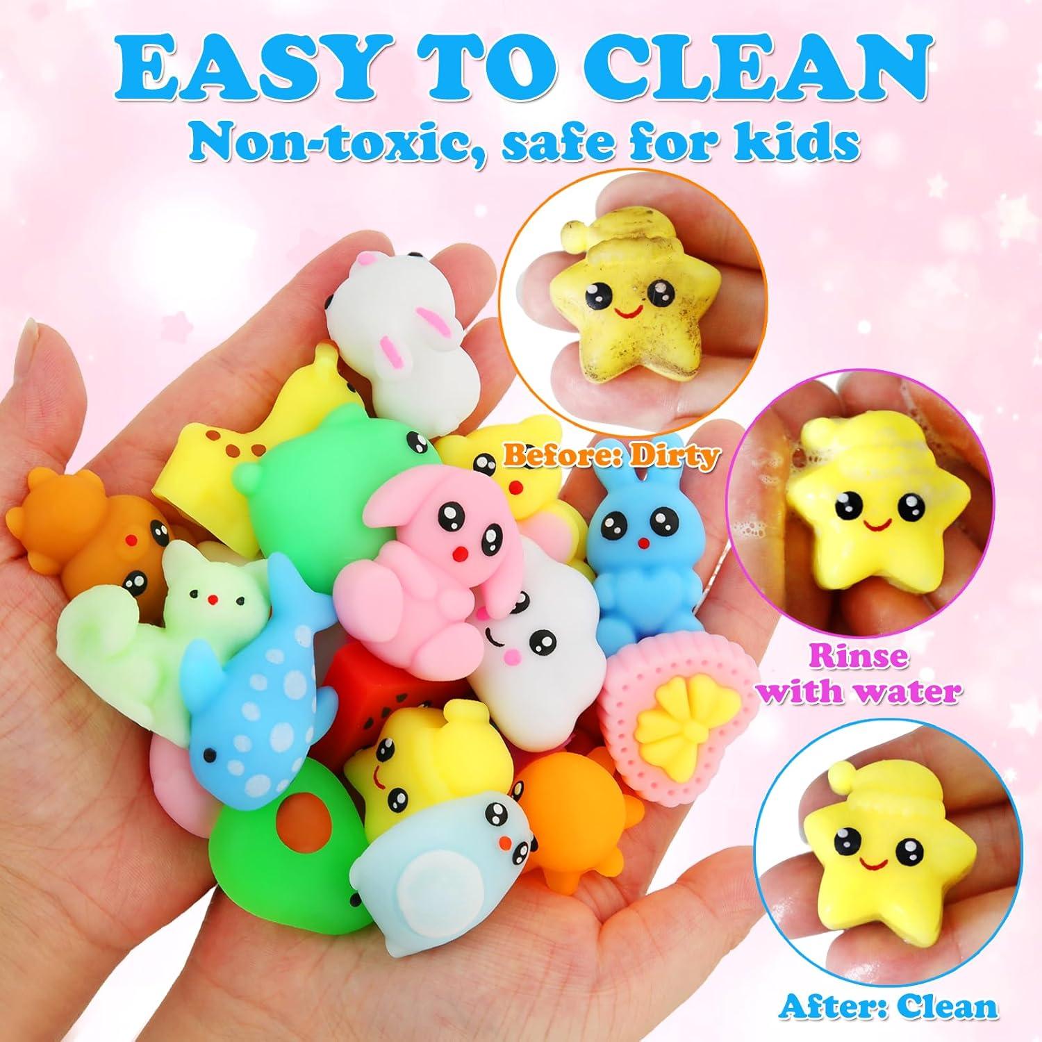 27pcs Mochi Squishy Toys – Mini Kawaii Squishies for Kids, Party Favors, Birthday & Easter Gifts, Fidget & Sensory Toys, Classroom Prizes, Pinata Goodie Bags, Xmas Stocking Stuffers