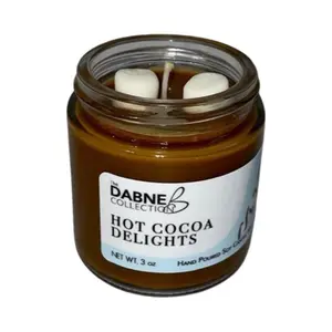 Hot Cocoa Delights 3oz Mini Candle - Drink Themed Candle Chocolate Decor