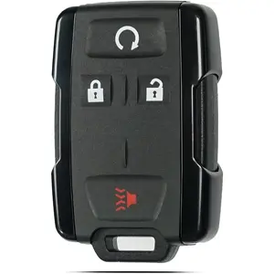 WOAOW Key Fob Shell Case Replacement Fits for Chevrolet Colorado Chevy Silverado GMC Canyon Sierra 2014 2015 2016 2017 2018-2021 Keyless Entry Remote Control 4 Button Pad Cover Black M3N-32337100