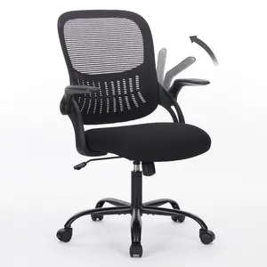 Home Office Computer Desk Chair, Ergonomic Mid-Back Mesh Rolling Work Swivel Task Chairs, Comfortable Lumbar Support, Comfy