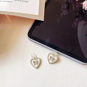 Gold Coquette Heart Kindle Charm | Dust Plug Charms