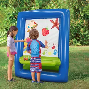 Inflatable Kids Art Easel, Outdoor & Indoor Paint Station, Creative Coloring, Drawing and Painting Art Easel for Kids and Toddlers, Ideal for Arts & Crafts Fun(Paint and brush not included)