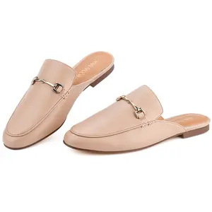 JENN ARDOR Women's Mules Flats Backless Loafers Shoes Slip On Slippers Pointed Toe Low Heel Work Slides shoes for women women dress shoes Girl Casual clogs Classy Sandals Kitchen Rubber Comfort