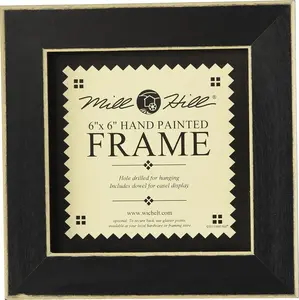 Mill Hill Wooden Frame, 6 by 6-Inch, Matte Black
