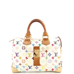 Pre-owned Louis Vuitton Canvas Coated Top Handle Bags Speedy Handbag Monogram Multicolor 30 by Rebag