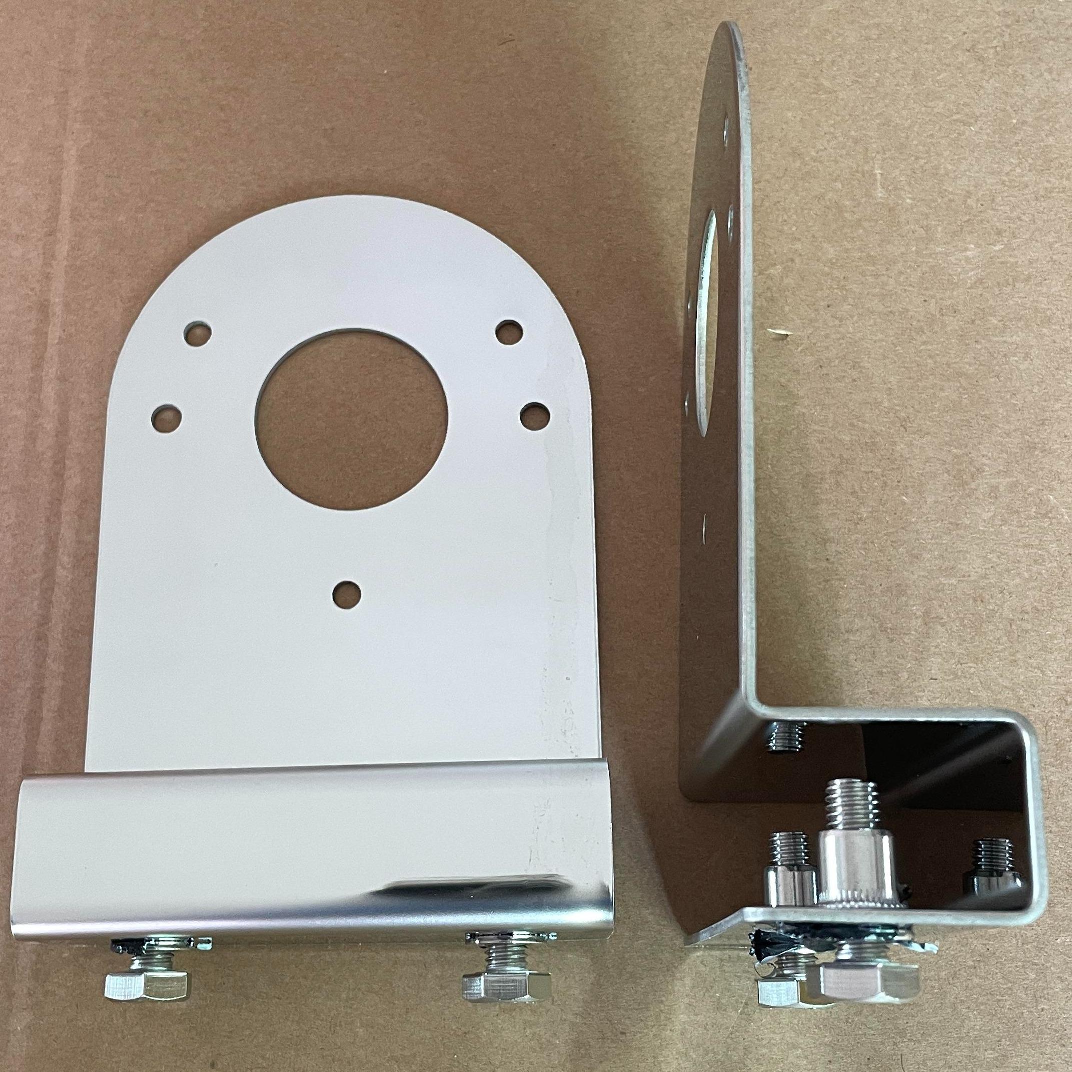 Right-Angle Clamp-Mount Chassis Ambient Light Brackets — 2-Piece Stainless Steel "Watermelon Light" Mounting Bases (No-Drill Design) — Suitable for Trucks and RVs