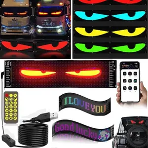 Car LED Matrix Pixel Flexible Panel Night Light DIY Programmable Display Bluetooth App Control Logo Light Car Windows Bars Party