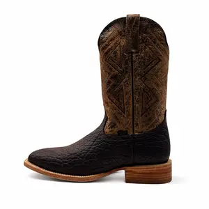 Reyme Brown Cuello De Toro Boots-Square Toe
