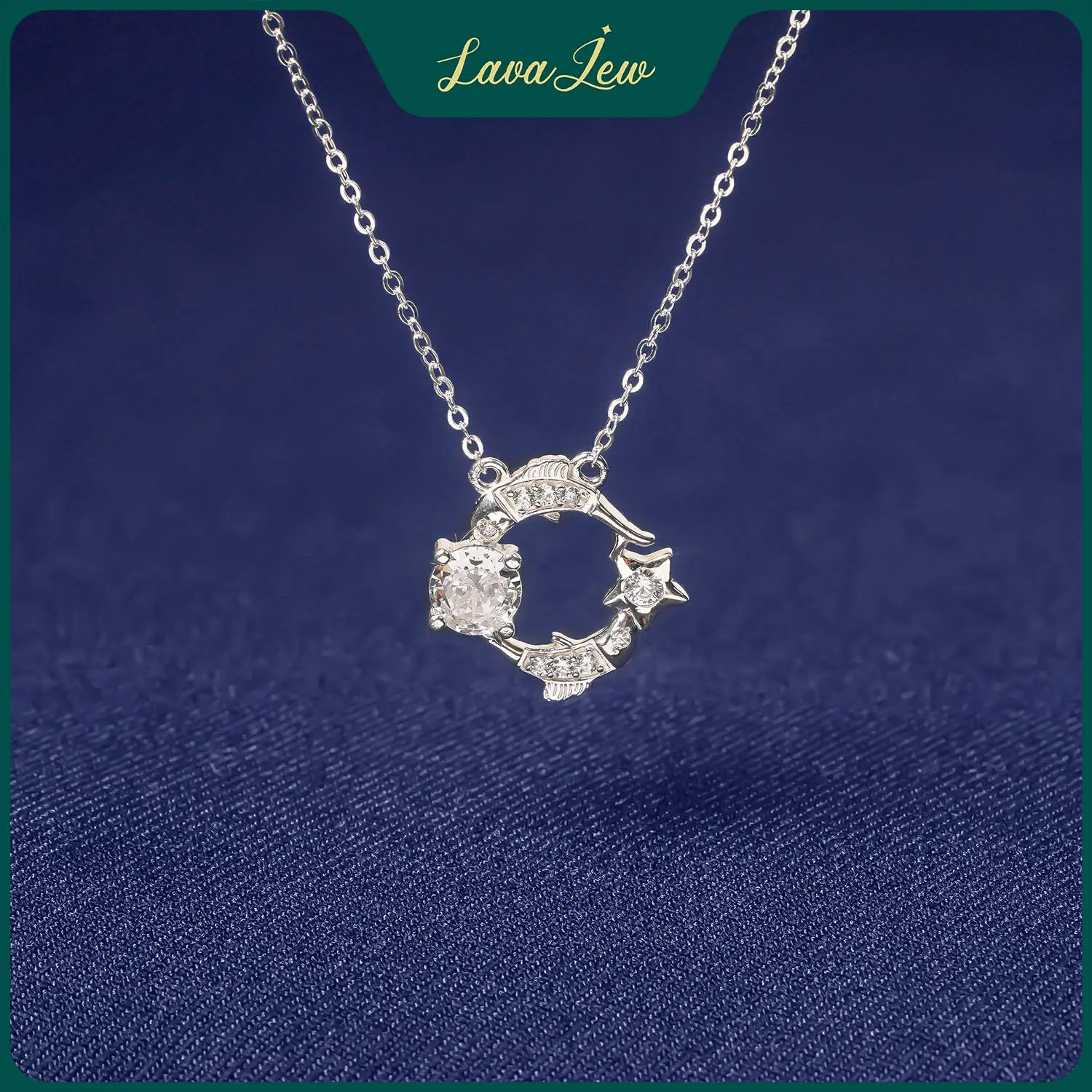 LavaJewelry Pisces Zodiac Necklace, Zodiac Necklace  925 Sterling Silver Necklace, Necklace for Women and Girls