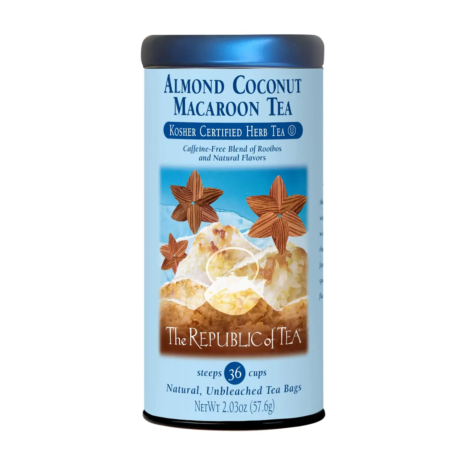 The Republic of Tea Almond Coconut Macaroon Red Rooibos Herbal Tea, 36 Tea Bag Tin The Republic of Tea Almond Coconut Macaroon Red Rooibos Herbal Tea, 36 Tea Bag Tin