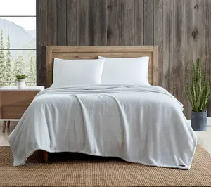 Eddie Bauer Ultra Soft Grey Flannel Twin Blanket