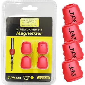 4 count    Ring - Removable  Hex 1/4 Inch 6.35 mm Universal  Screw Ring Bit - Magnetizer Ring for Woodworking, Carpentry, Metalworking, DIY Building jects