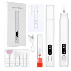 🎀 Rechargeable Pen-Style Nail Polisher  Professional Cordless Electric Nail Tool | Manicure & Pedicure All-in-One: Gel Removal, Filing, Cuticle Care, Polishing | 3-Speed Adjustment & Long Battery Life | For Home & Salon Use, Cordless Nail File