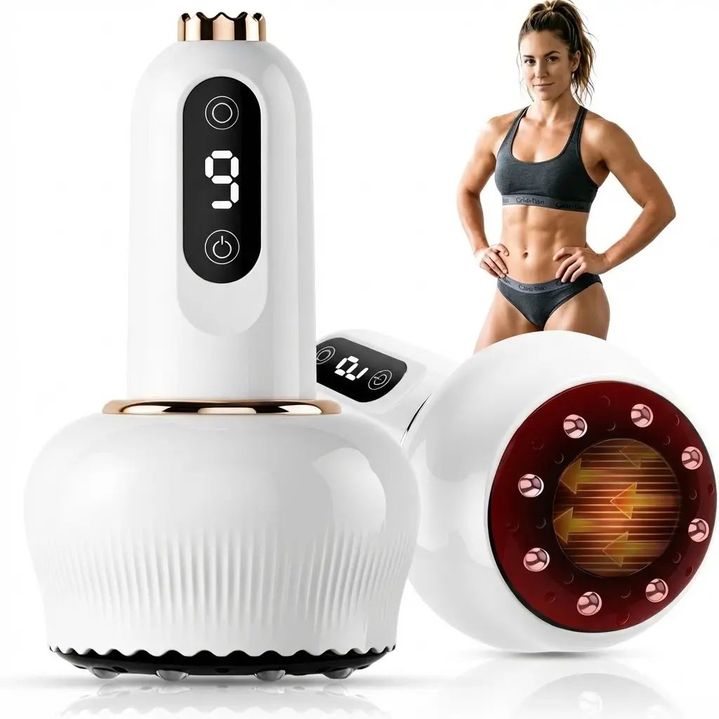 Electric Body Massage Set with Suction Cup, Portable Home Use Relaxation Tool for Back and Neck, Adjustable Airflow Strength, Comfort-Focused Design, Great Wellness Gift for Him and Her