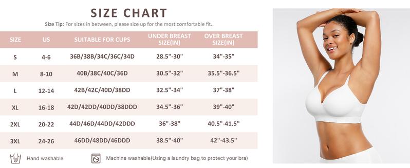 FeelinGirl Wireless Push Up Bra for Women, Seamless Comfort Bralettes No Underwire Supportive Full Coverage Everyday Bras Women Push Up Bra  Comfortable Fabric Casual Womenswear Soft Adjustable Comfy Smooth TikTokShopBlackFriday Halter Neck
