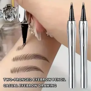Double Head Eyebrow Pencil Set in Three Colors Fast Setting Waterproof Sweat Resistant Smooth Uniform for All Skin Types Perfect for Beginners Makeup 01 Honey Coffee Brown 2Pcs eyebrow pencil