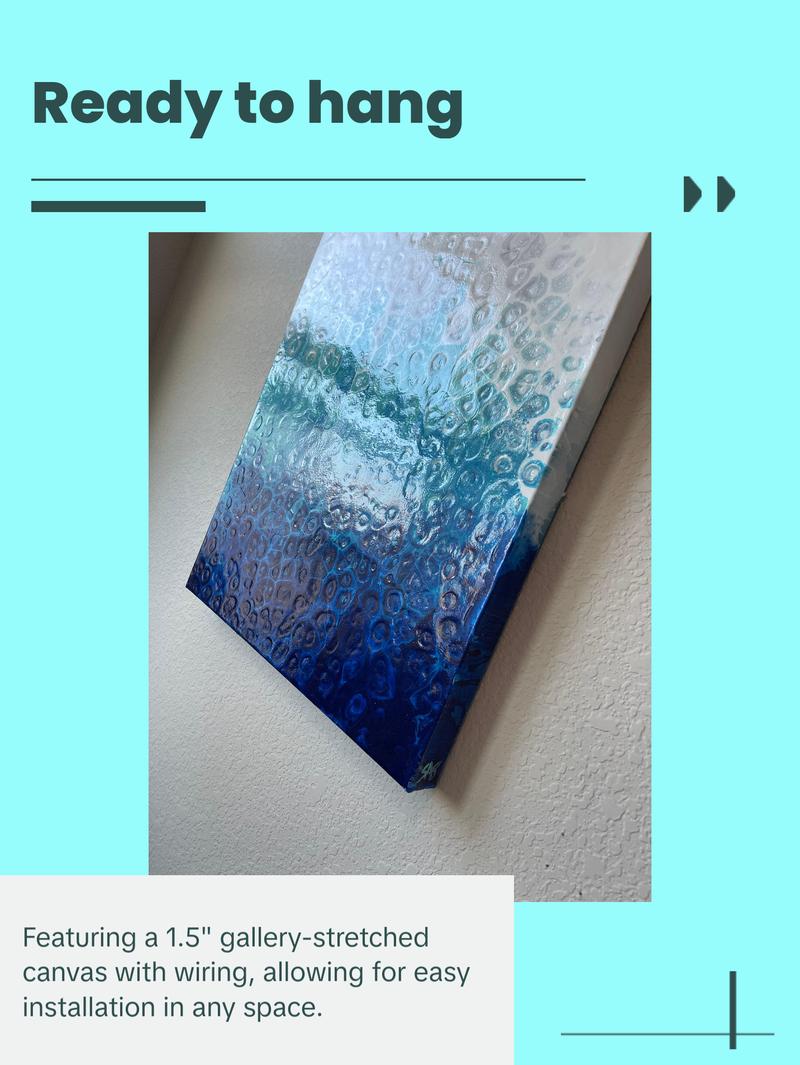 High Tide 18x24x1.5 Canvas Abstract Artwork Inspired by Nature's Patterns in Acrylic Paint for Room Decoration and Wall Ornaments Universe Artistic Photo Print