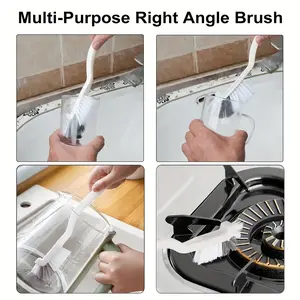 Gap Cleaning Brush Set, Durable Bristles for Tight Spaces, Long Handle for Kitchen Sink, Cups & Bottles, Bathroom & Window Gaps Cleaner Tool, Versatile Cleaning Tool