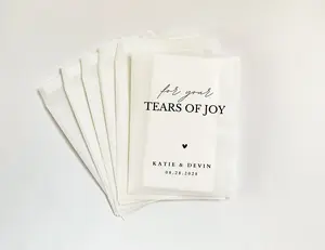 20 Personalized Wedding Tissue Packs | Personalized Wedding Confetti Packs | Happy Tears | Confetti Packs | Tissue Packets | Wedding Favor