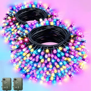 Easter String Lights  , 2 Pack Total 66.6 FT 200 LED Colorful Pastel String Lights for Indoor Outdoor Easter Decorations, Twinkle Fairy Light for  Party Room Party Decor