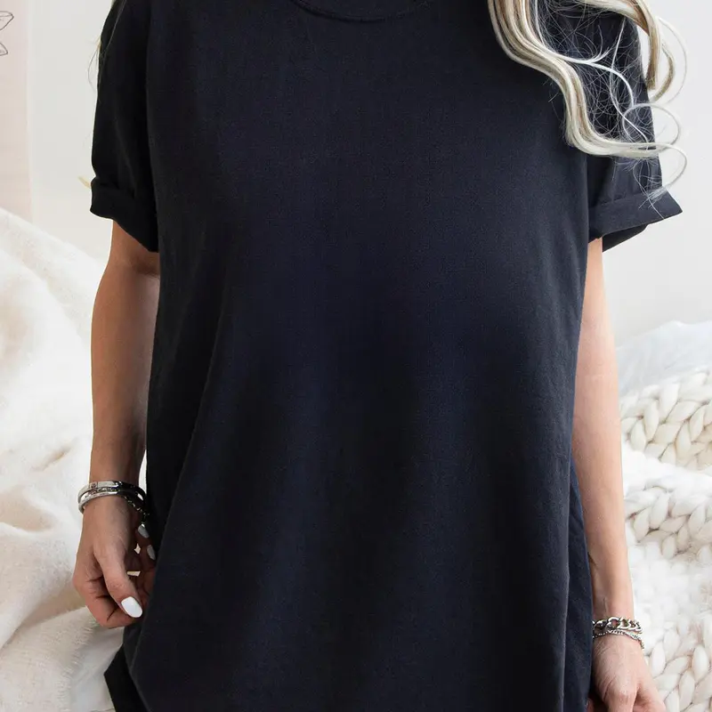 Women's Rabbit & Letter Print Round Neck Tee, Trendy Casual Drop Shoulder Half Sleeve T-shirt for Daily Wear, Ladies All Seasons Outfit Top, Casual Tee Shirts