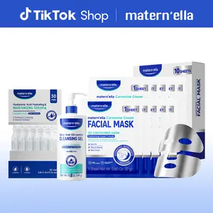 Matern’ella Complete Skincare Bundle (30pcs Ampoules + 10pcs Mask + 380g Cleanser) | Gentle Clean + Deep Moisture + Anti-Wrinkle