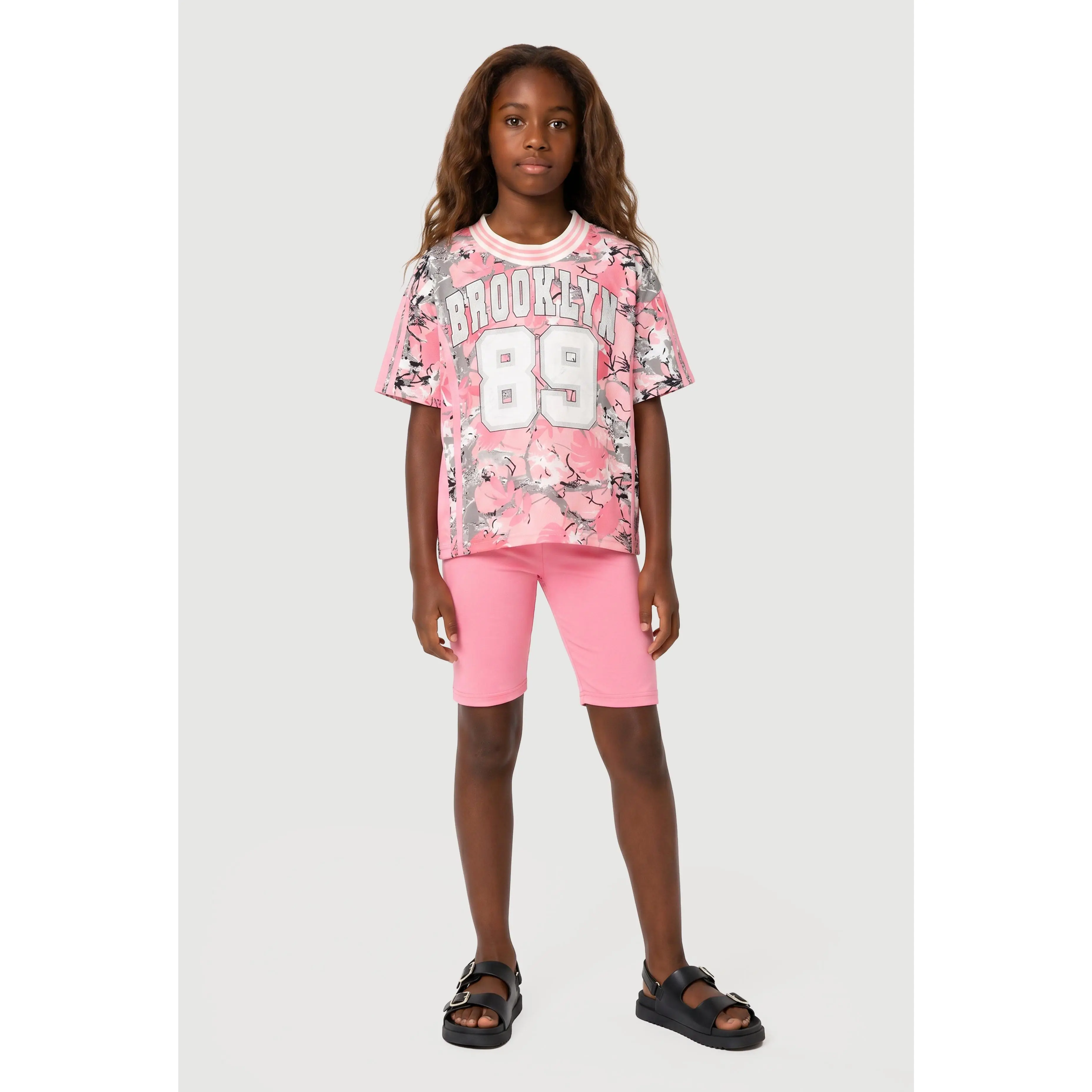 Girls Hunter Camo Brooklyn 89 Jersey and Bike Shorts