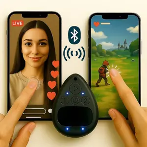 Bluetooth Wireless Screen Tapper, Rechargeable Auto Clicker compatible with iOS devices, silent operation and adjustable tapping speed, hands-free tool for live stream likes, gaming and reward tasks