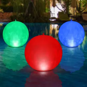 JOSEN Floating Pool LED Lights (3 Pack) - Waterproof RGB 16-Color Light Balls, 22-Level Brightness, 4 Modes, for Pool, Garden Backyard Party Decor (Float or Hang)
