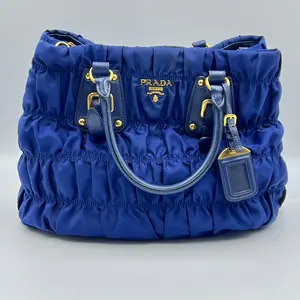 Pre-owned PRADA Nylon Tote Bags Gaufre Convertible Tote Tessuto Large
