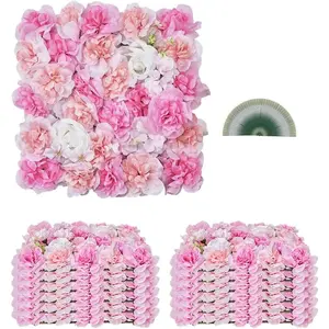 Father's Day Gift VEVOR 3D Flower Wall Panel, Artificial Floral Wall Background Mesh Backing Mat,Seamless Design&Easy Installation for Wedding Valentines Day Home Baby Party Backdrop Decor,Pink