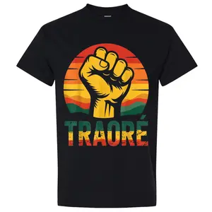 Burkina Faso-Ibrahim Traoré Thomas Sankara T-Shirt , Unisex Cotton, Short Sleeve, Classic Fit