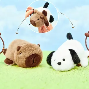 Plush Keychains, Dog Shaped Key Ring Charm, Cute Stuffed Animal Ornament, Soft Plush Keyring for Backpack, School,Purse,Car Keychain