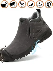 Men's and Women's Safety Boots, Anti-Compression Steel Toe, Kevlar Midsole, Insulated Sole, Ideal for Warehouse and Welding Work, Footwear, Closed