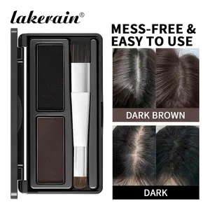 Lakerain Dual-Color Hairline Powder - Haircare Root Touch Up Hair Color for Gray Coverage - Bald Spot Concealing Hair Powder for Women & Men - 24-Hour Stain-Proof