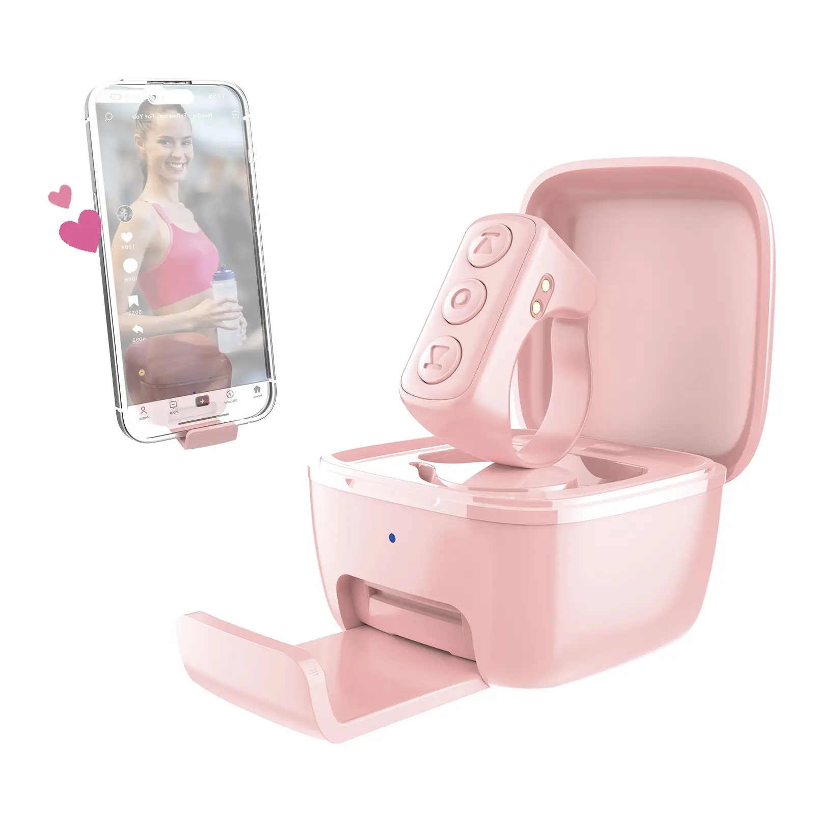 Xring Scrolling Ring Bluetooth Remote Control with Phone Stand,Remote for Selfie,Video Record,Music Control,ebook for iPhone,iPad,Android,Smartphone