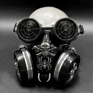 Skull Spider Mask Steampunk Gas Mask Goggles Halloween Costume Accessories