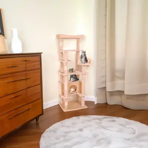 Interactive Cat tree with Scratching poles