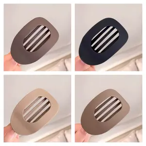 4 Packaging Solid Color Flat Hair Clips Set-Minimalist Acrylic Barrettes for Women,No-Crease, Daily & Party Styling Accessories,Strong Hold Claw Clips for Thick or Thin Hair | Elegant