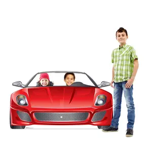 Red Race Car Photo Cardboard Cutout Stand-Up