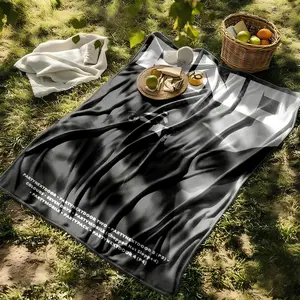 1 piece PARTYNEXTDOOR Live Performances and Album Highlights themed flannel blanket - Super soft flannel blanket, suitable for beds and sofas, all-season use, modern design, digitally printed pattern, 100% polyester material, machine washable