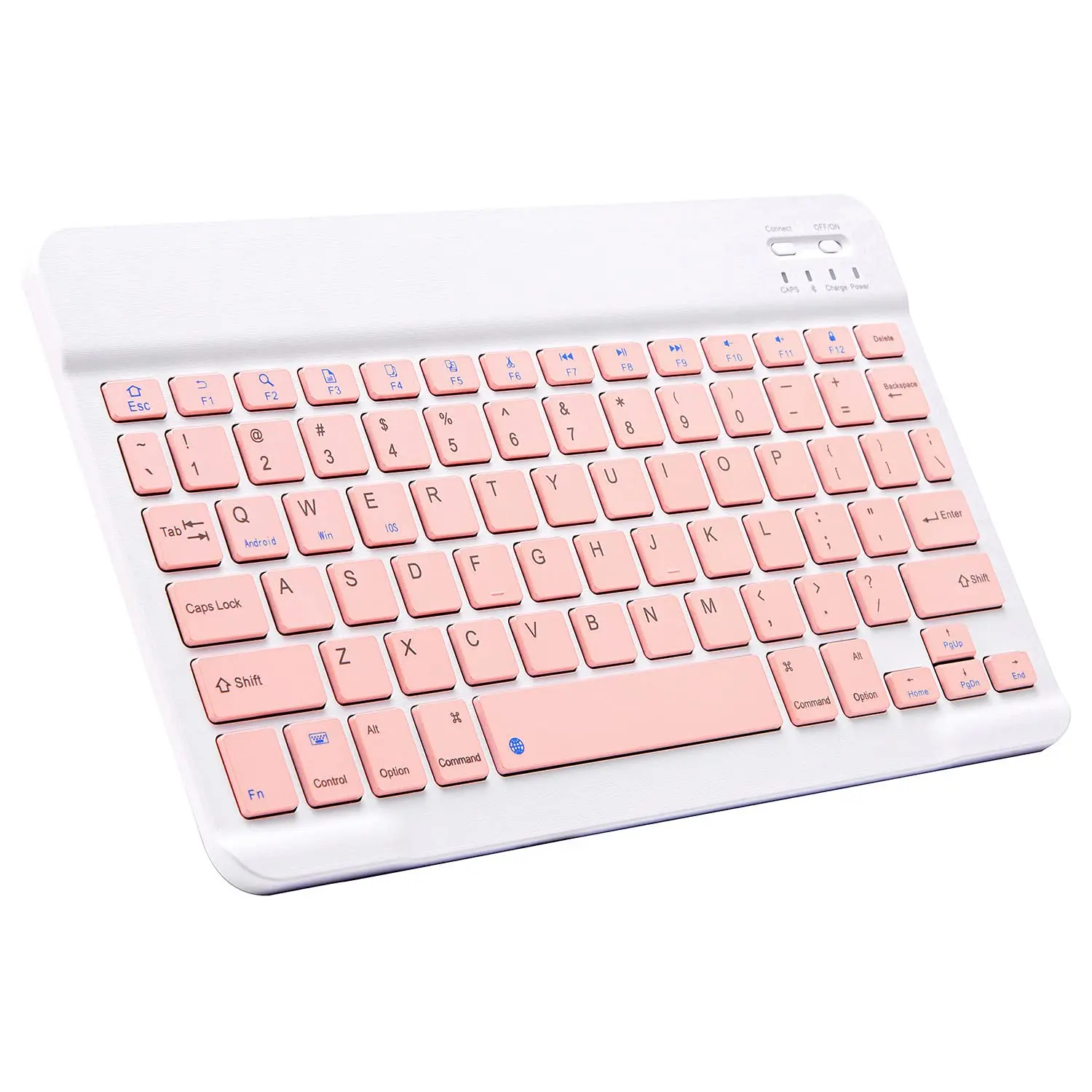 Bluetooth Keyboard for iPad, Rechargeable Slim Portable Wireless Keyboard for Tablets, Compatible for All iOS/Windows/Android System Devices