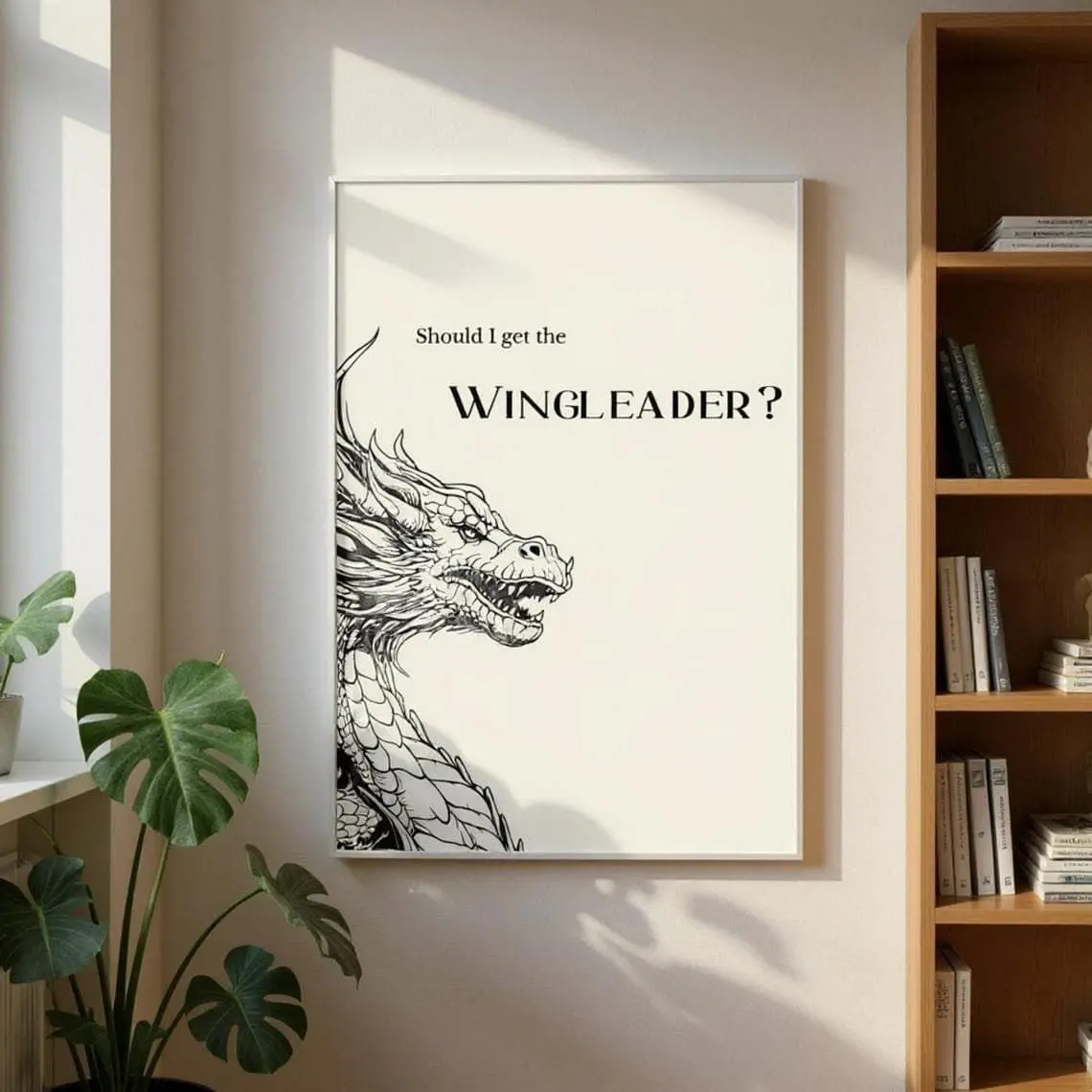 Fourth Wing Dragon Rider Unframed Poster - Basgiath War College Silhouette Art Print - Epic Fantasy Flying Scene Wall Decor - Empyrean Series Art