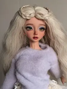 Blonde Braided Wig for BJD,Head Circumference 15-17cm